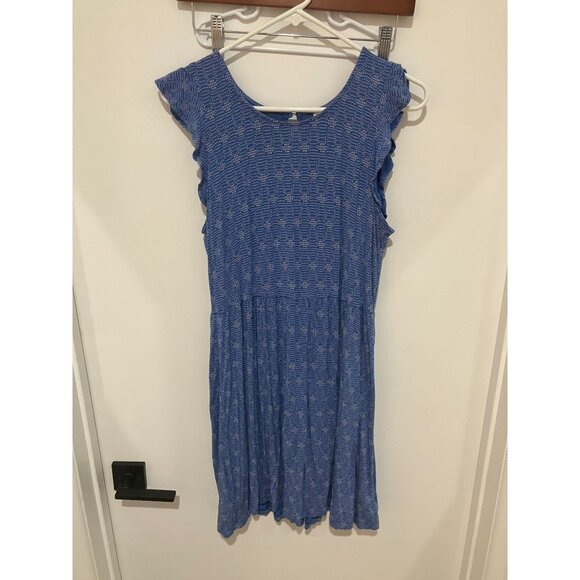 Old Navy Women's Patterned Summer Dress, Blue/White, Size Medium - Picture 1 of 3